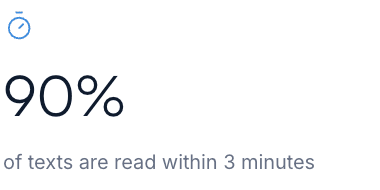 90% of texts are read within 3 minutes