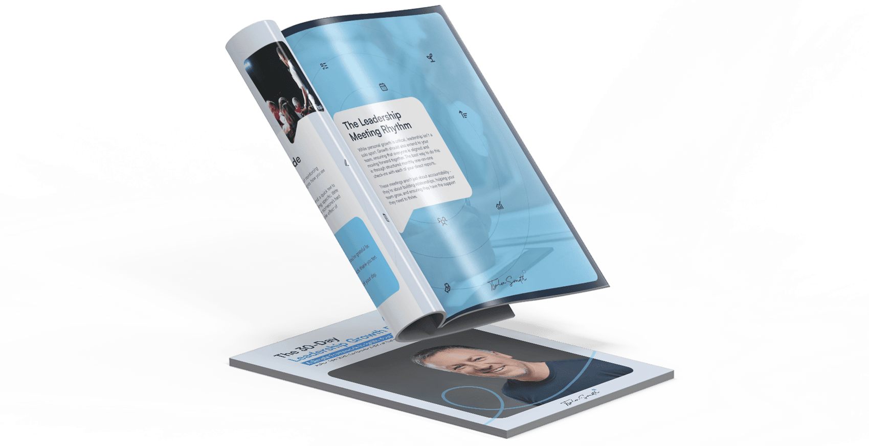 A simple 30-day plan to ignite your leadership magazine mockup