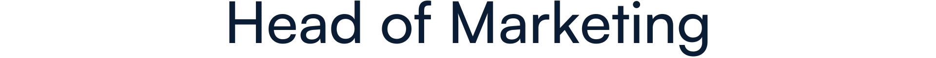 Head of Marketing