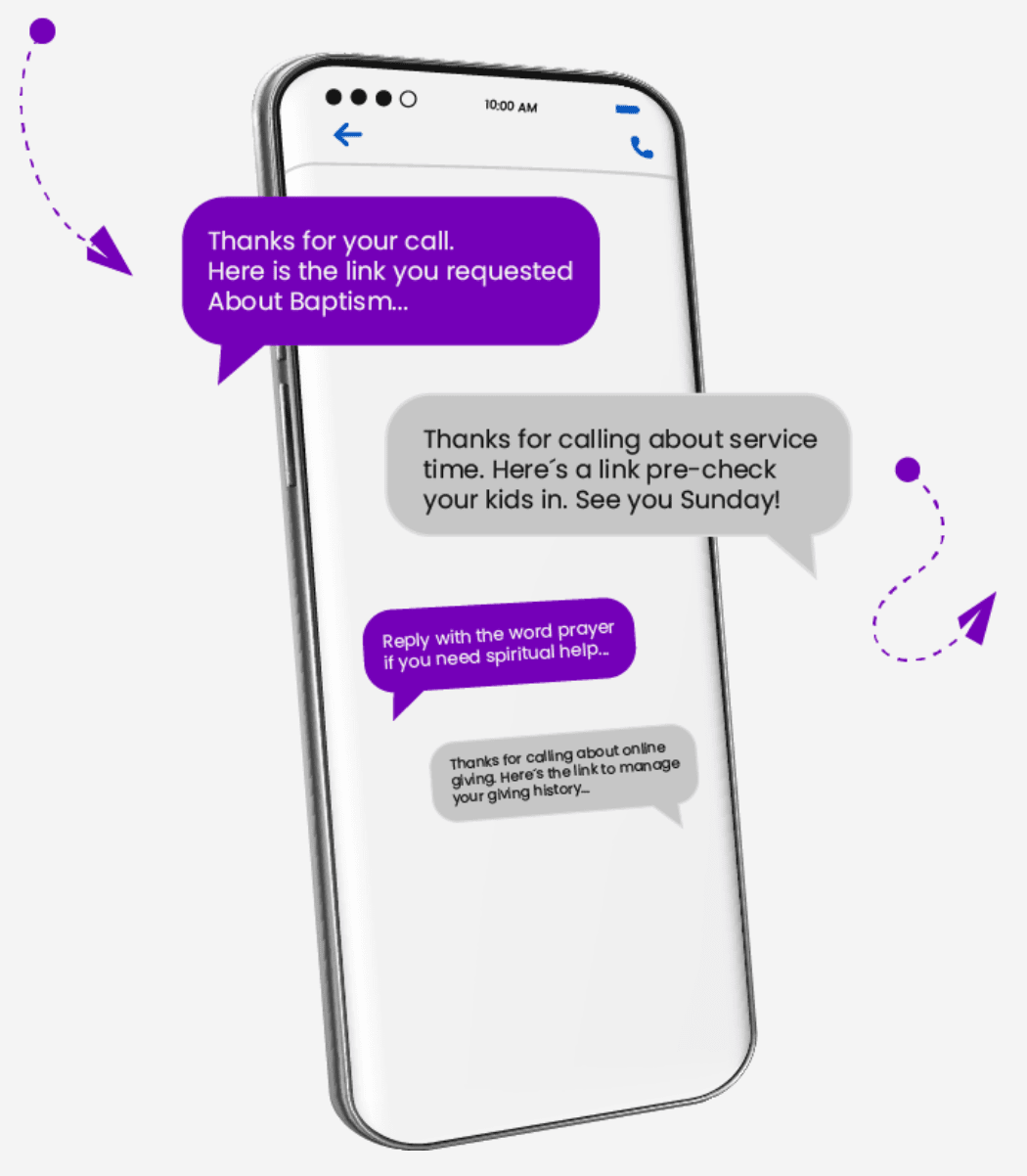 Smart phone with text message conversation
